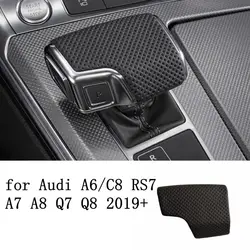 Cubierta de perilla de palanca de cambios LHD perforada LHD para Audi A6 C8 A7 2019+ S6 RS6 4K 1713139 D