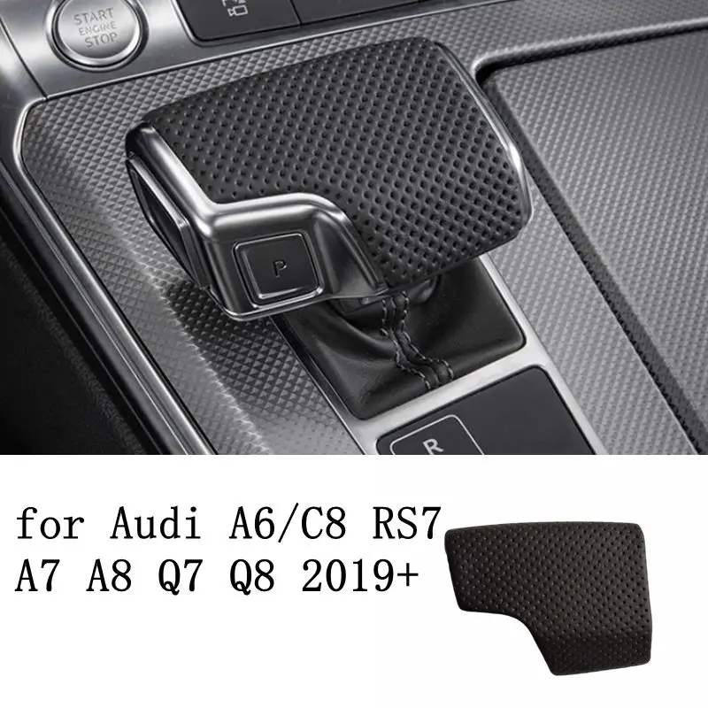 LHD Gear Shift Knob Cover Perforated LHD For Audi A6 C8 A7 2019+ S6 RS6 4K1713139D 