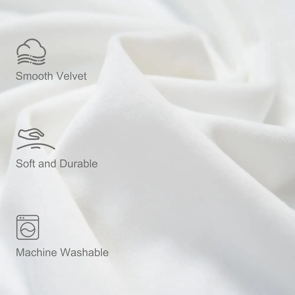 ผ้าม่านกันความร้อนแบบรูตาไก่ 84 นิ้ว สไตล์โมเดิร์นหรูหรา สีขาวกำมะหยี่ ช่วยกรองแสง สำหรับห้องนอนและห้องนั่งเล่น