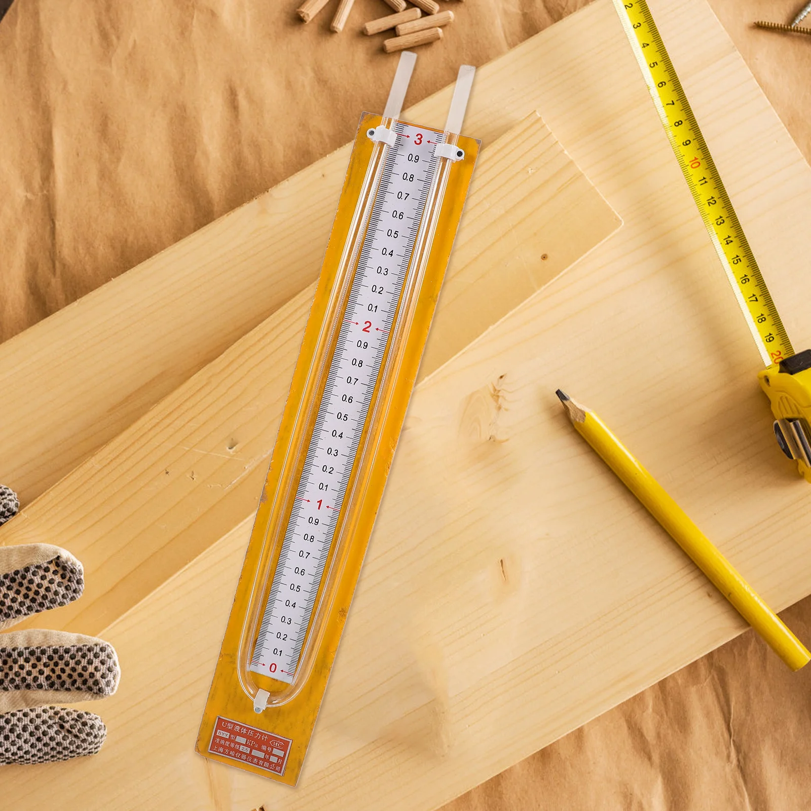 

1 pc U-Shaped Manometer 0-10Kpa Differential Pressure Gauge Stainless Steel High Accuracy Fluid Measurement For Laboratory Air