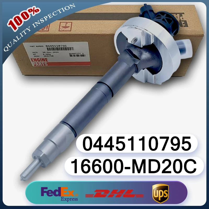 

0445110795 0445110491 16600-MD20A Common Rail Diesel Injector For Nissan MD20A Engine
