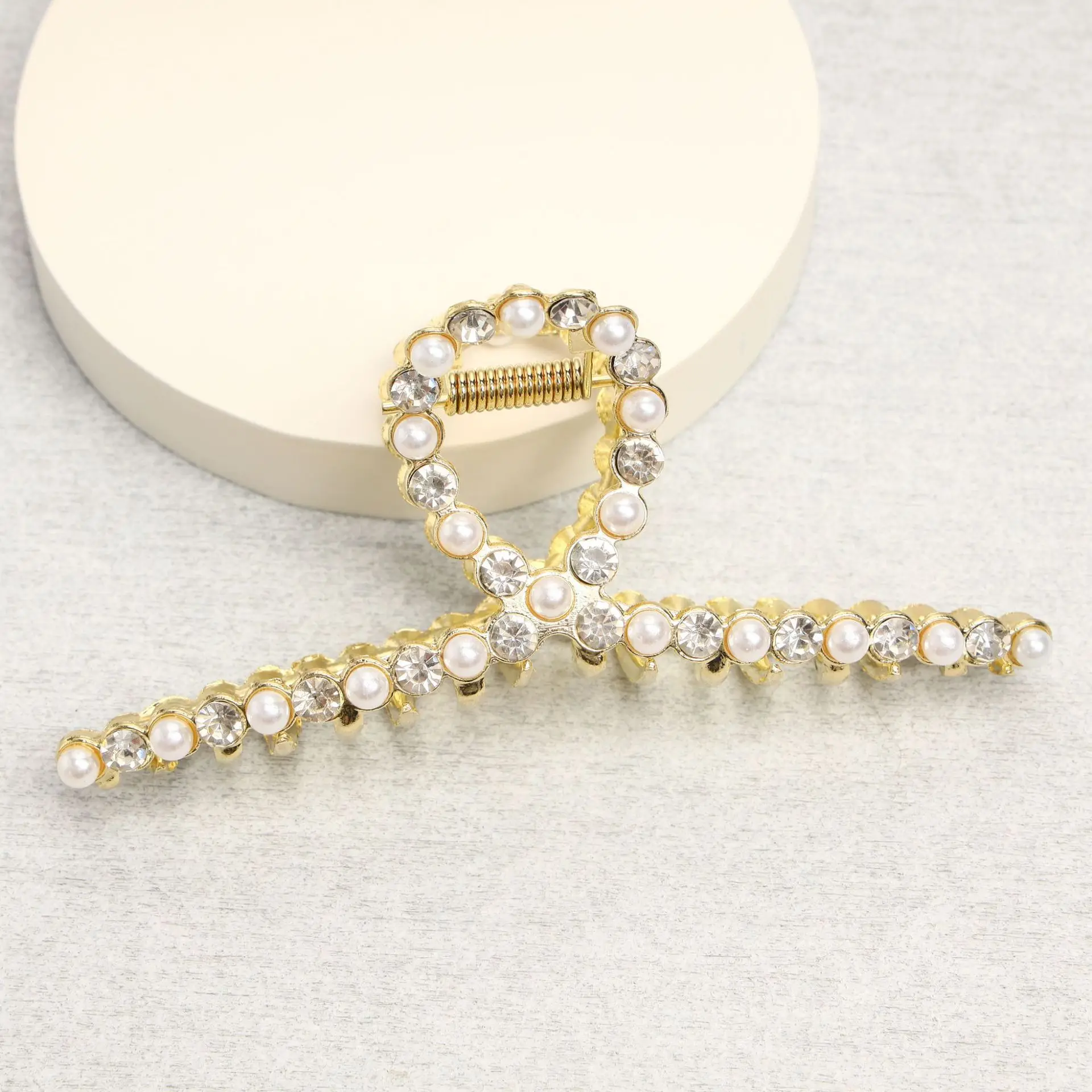 DS In Stock prezzo basso liquidazione strass perla lega capelli artiglio grande artiglio Clip granchio fermaglio per capelli per le donne ragazze accessori per capelli