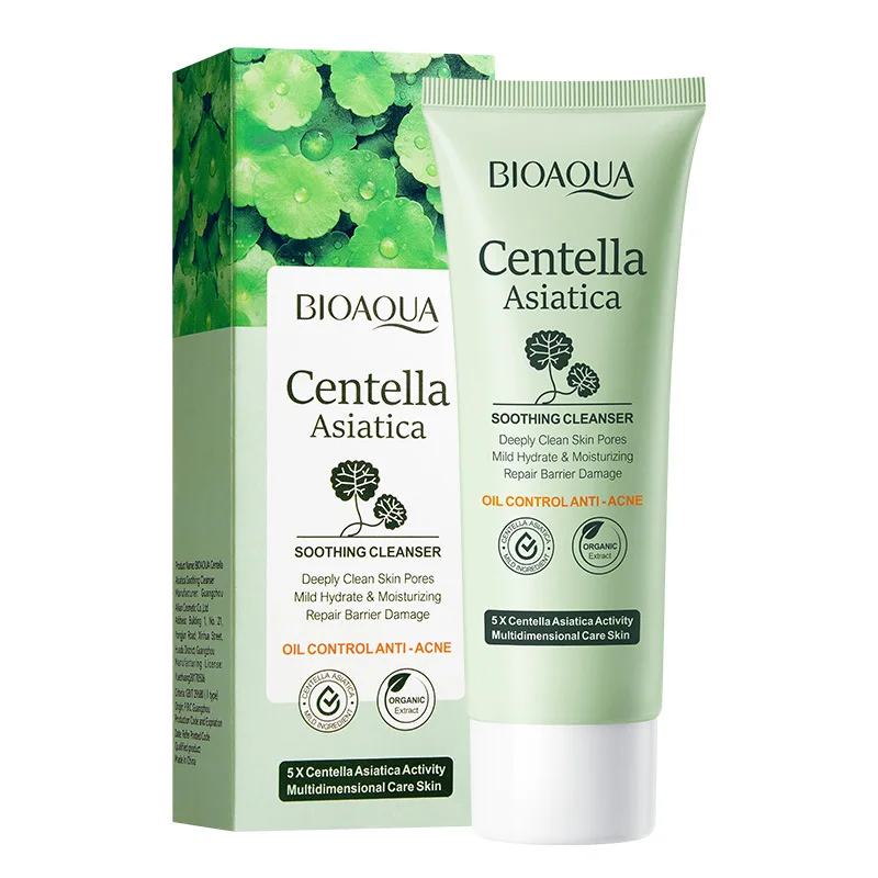 BIOAQUA Centella Asiatica Facial Cleanser Moisturizing Oil Control Face Cleansing Face Wash Foam Facial Cleanser Skin Care