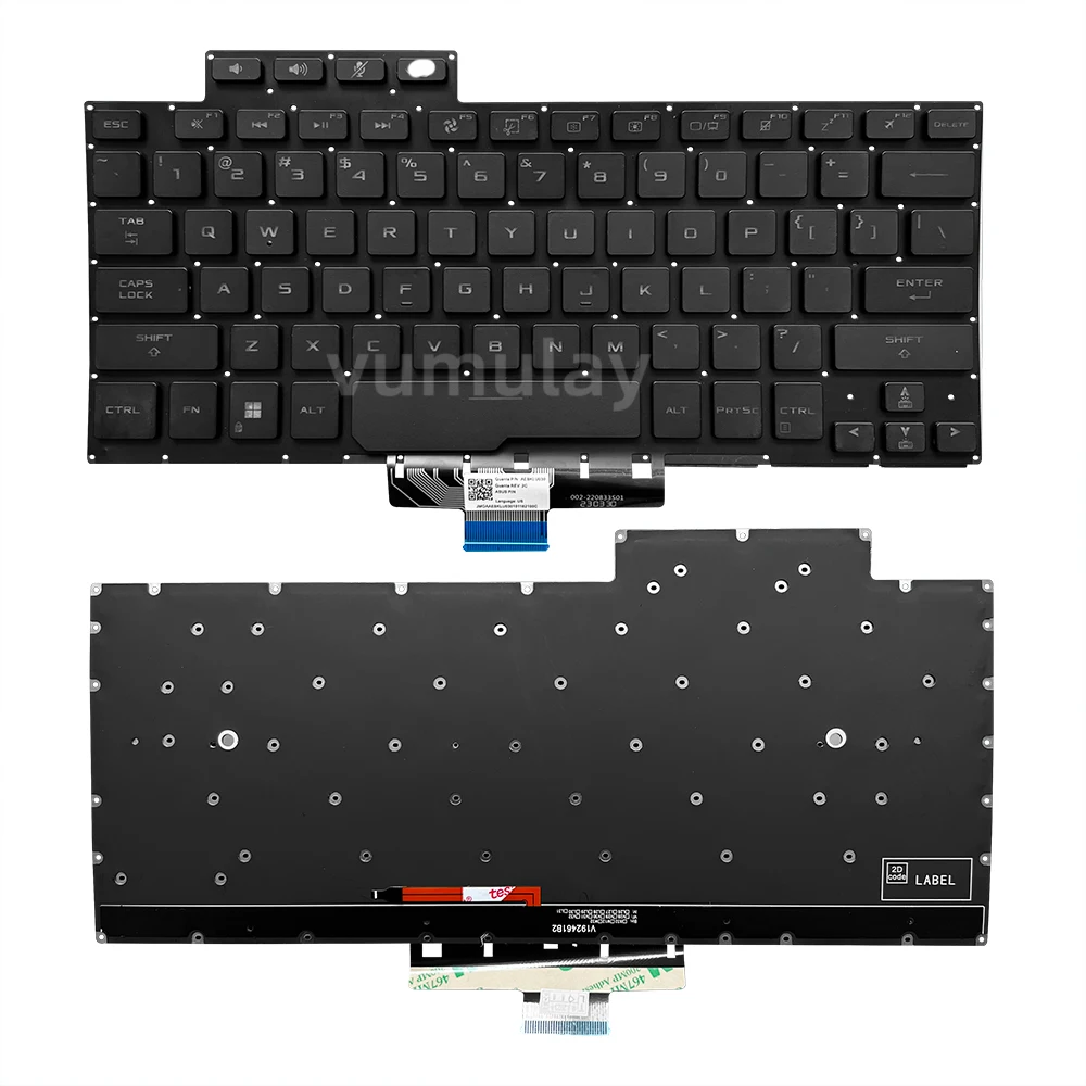 Imagem -03 - Teclado dos Euafrancêspara Asus Rog Zephyrus G14 Ga401 2023 Ga401i Ga401qc Ga401qe Ga401qh Ga401qm Ga401ihr Ga401iv Ga401u Ga401qm Ga401qm