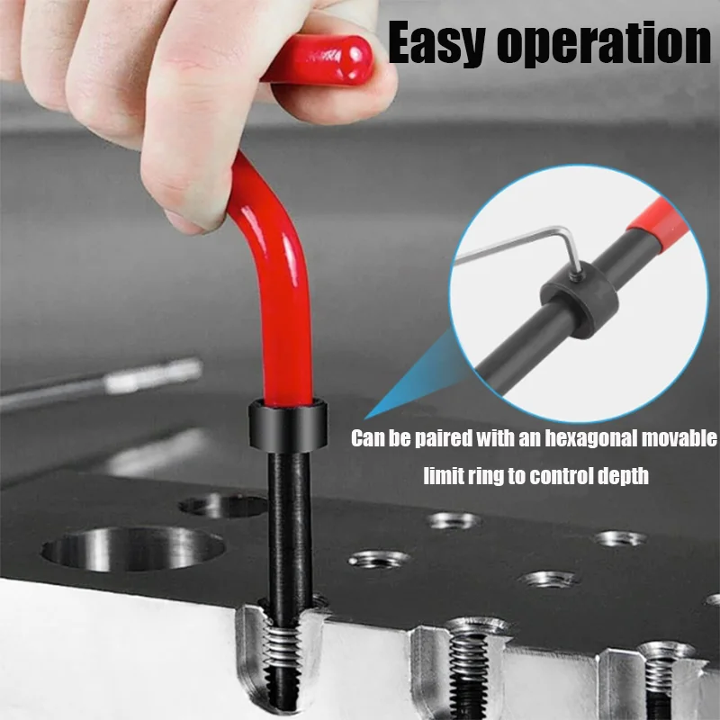 131PCS Thread Repair Kit, HSS Drill Repair Kit SAE&Metric M5 M6 M8 M10 M12 Kit，Engine Block Restoring Damaged Tool