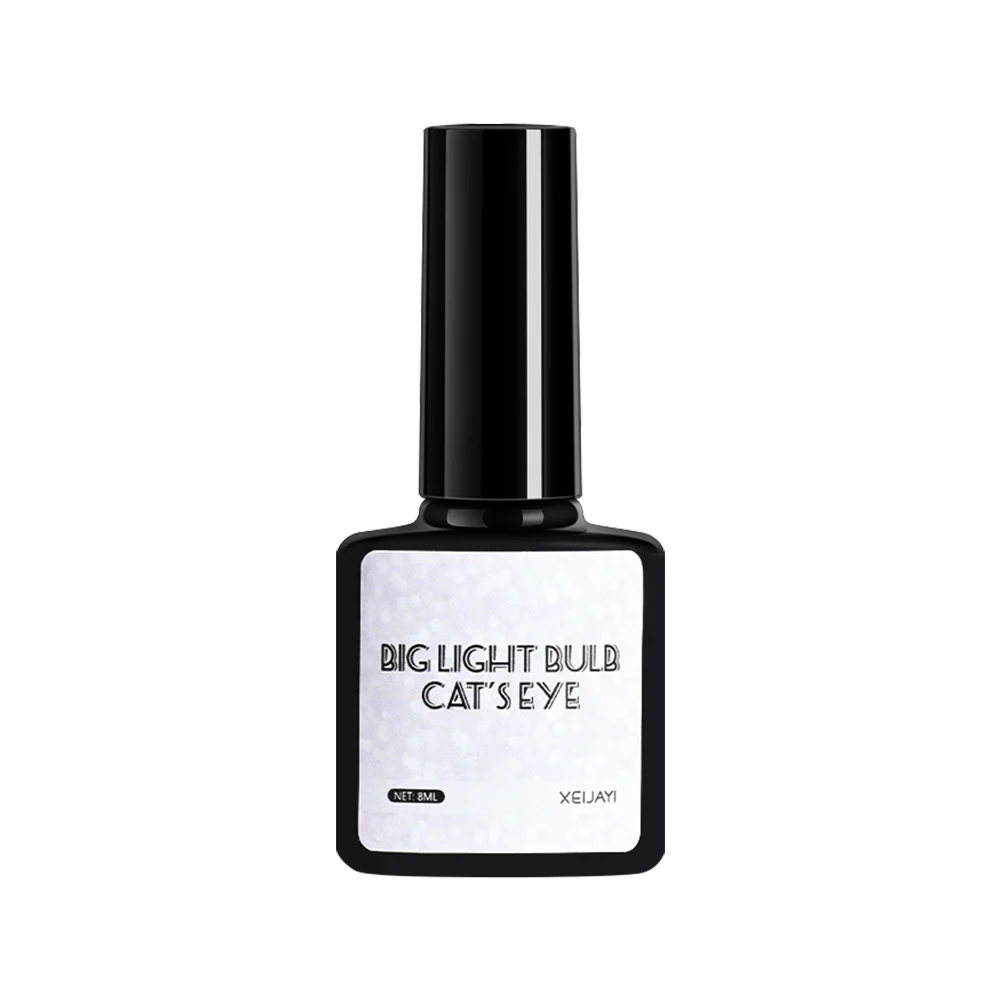 1 szt. Błyszczący, brokatowy, biały lakier żelowy do paznokci z efektem kociego oka, magnetyczny, do zdobienia paznokci, usuwany metodą soak off, żel do manicure, półtrwały klej do paznokci UV LED*