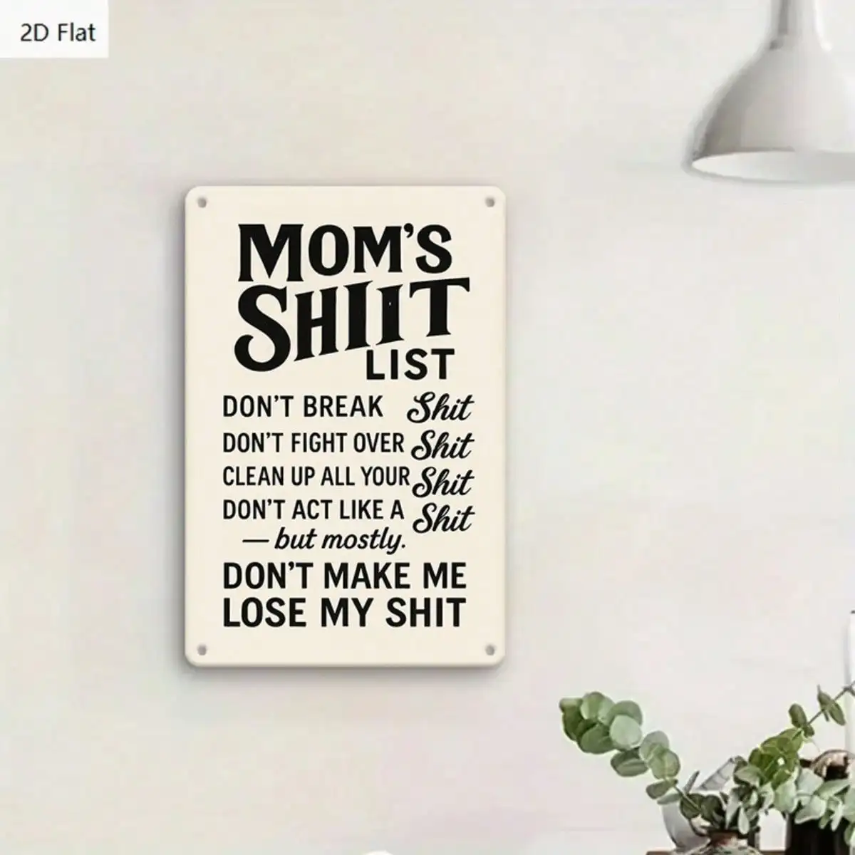 1PC Tin Sign Funny Family Rules - Home/Kitchen Decor, Vintage Wall Art, 8x12 Inches / 20x30 Cm