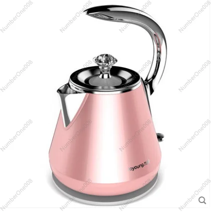 pink electric kettle water kettle Food grade stainless steel water bottle Filter spout with crystal Accessories 1500W 1.2L