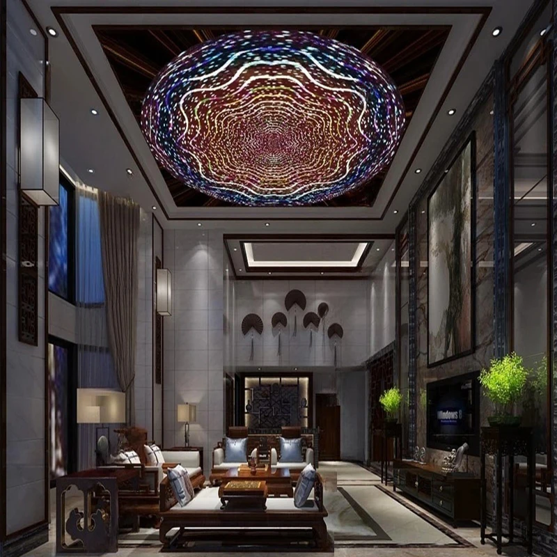

Modern 3D Geometric Lines Custom Wallpaper Mural Ceiling Wall Decorative Art Printing Home Design for Living Room Bedroom