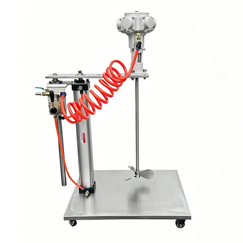 100 Gallon Automatic Lifting Pneumatic Mixer Small Dispersing Machine For Paint Stirring Mixing High Efficient Industrial Use