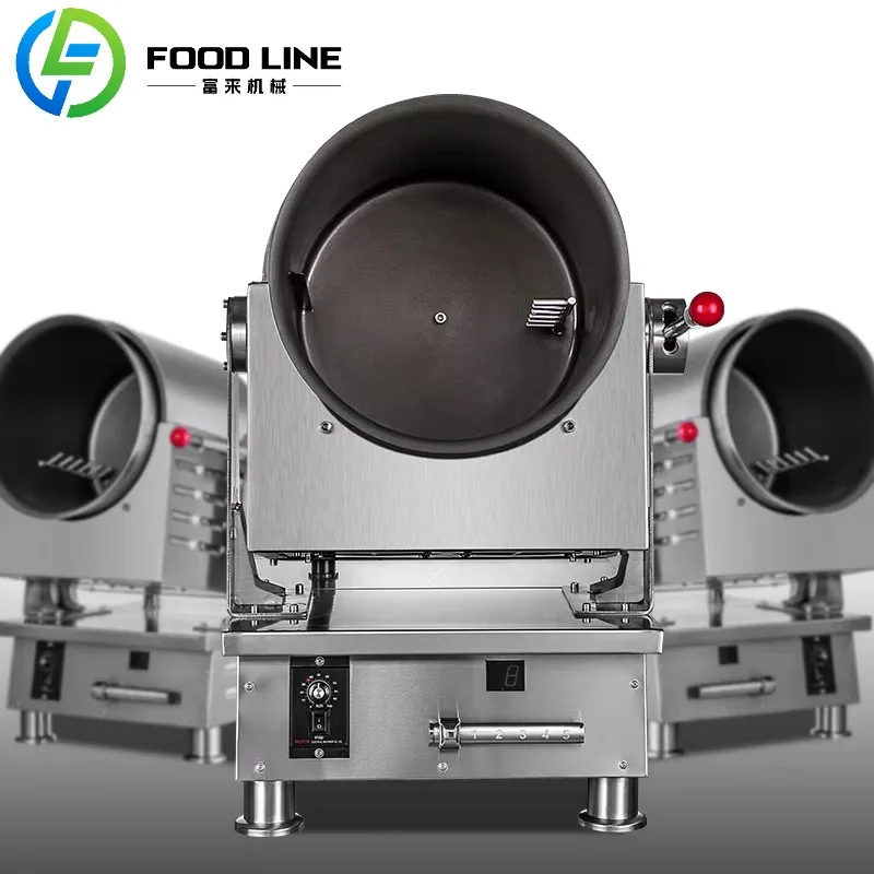 Fully Automatic Intelligent Commercial Robot Cooking Pot Drum Stir-Fry Machine for Hotel Gas Induction Rice Stir-Fry