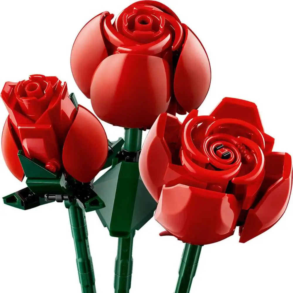 In stock NEW 822pcs Romantic Rose Bouquet Home Decoration Building Blocks 10328 Creative Plant Series Valentine's Day Gift image 3