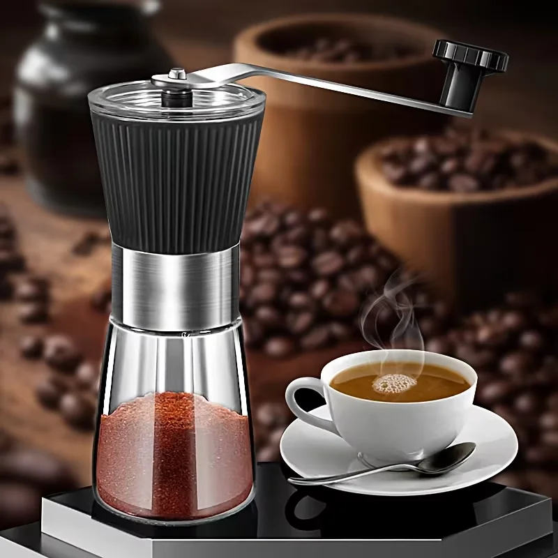 

Manual Coffee Grinder Portable Stainless Steel Ceramic Core Coffee Bean Grinder Hand Mill Grinder for Travel Camping