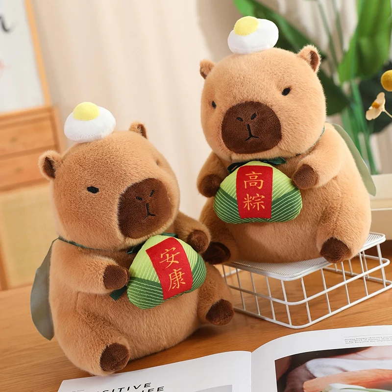 Cute Capibala Doll Capybara Holding Zongzi Plush Toy College Entrance Examination Graduation Dragon Boat Festival Gift