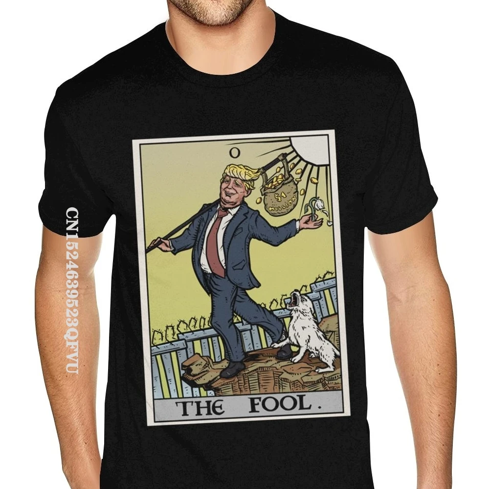 Funny Trump T Shirt The Fool Tarot Card Latest Tee Shirts Over Size Boy Printed Graphic T-Shirts