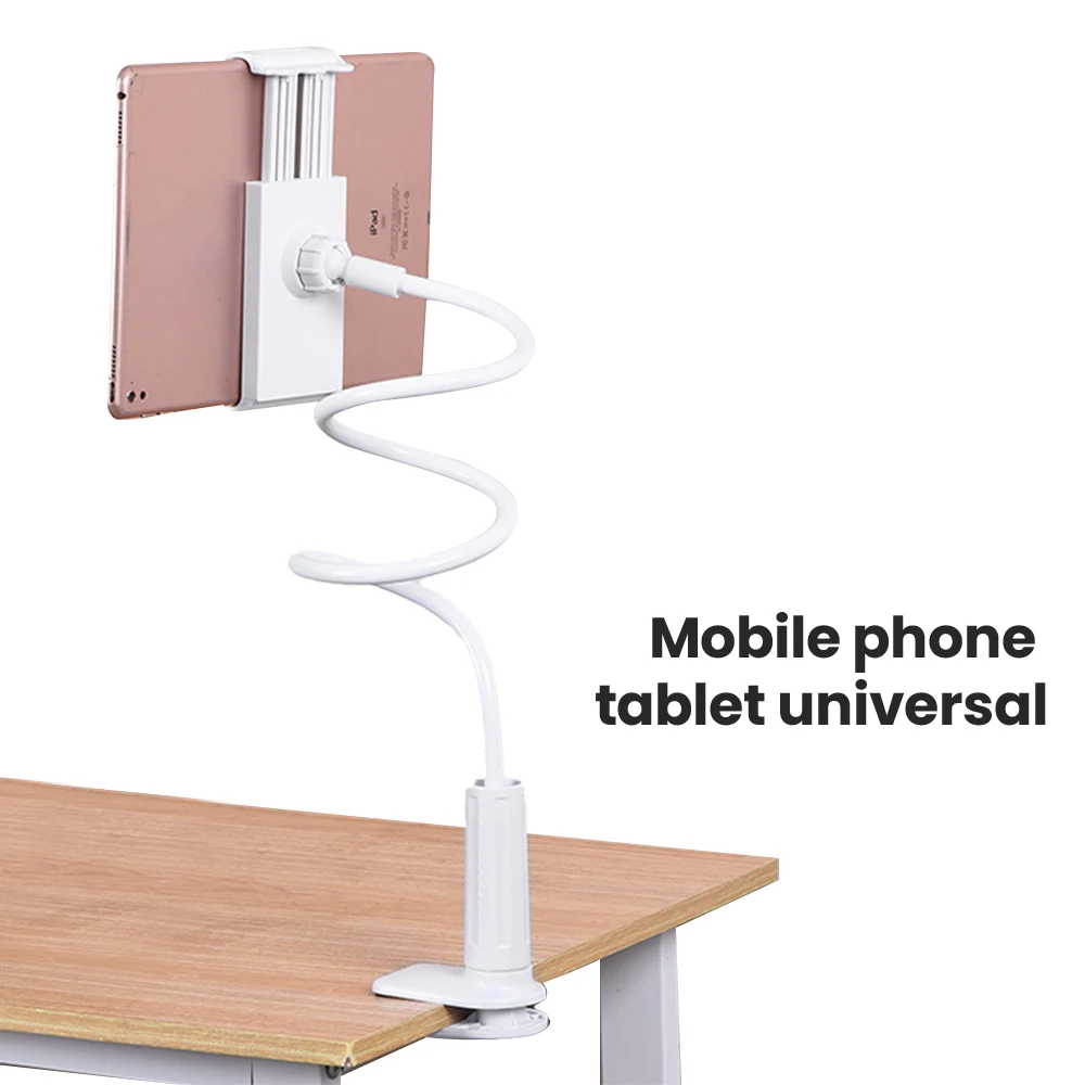 Lazy Bedside DesktopMobile Phone Clamp Bracket Flexible Long Arm Gooseneck Lazy Person Bracket With Handle Overhead Live Bracket