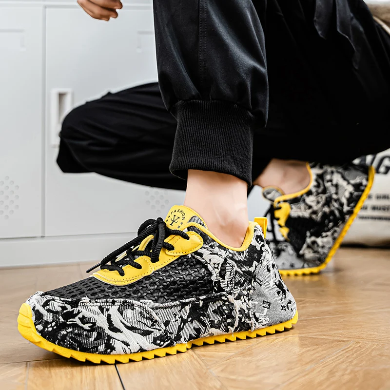 

New Summer Men Sneakers Breathable Running Shoes Comfortable Casual Footwear Classic Vulcanized Shoe Fashion Trendy Mesh Shoes