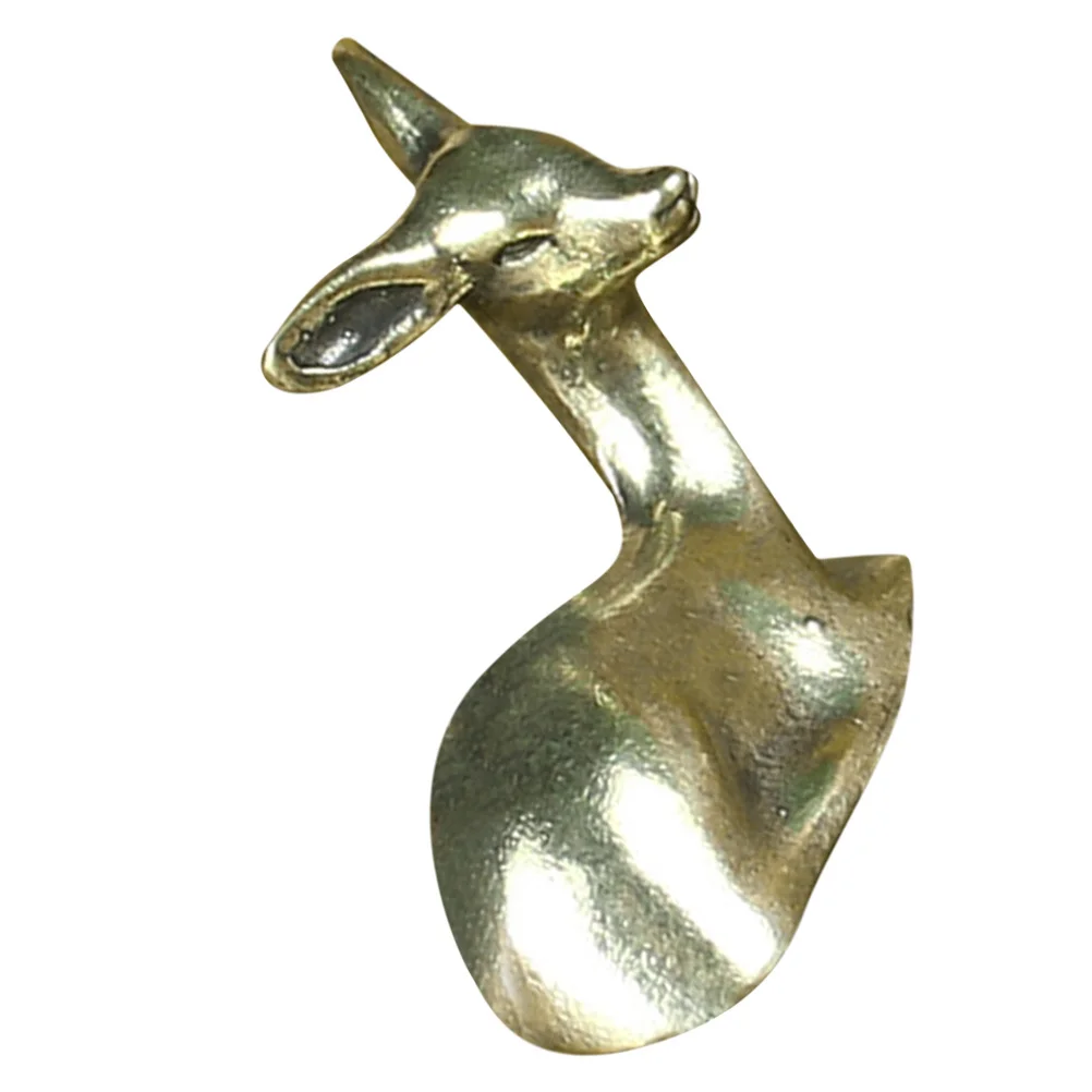 

Desktop Deer Brass Small Animal Statue Vintage Style Retro Decor For Home Office Tabletop Vintage Items Decoration