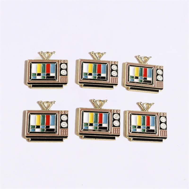 

Duarte 20Pcs/Lot Cute Enamel Television TV Charms Pendants for Jewelry Making Drop Earrings Necklaces Bracelets DIY Crafts Gifts