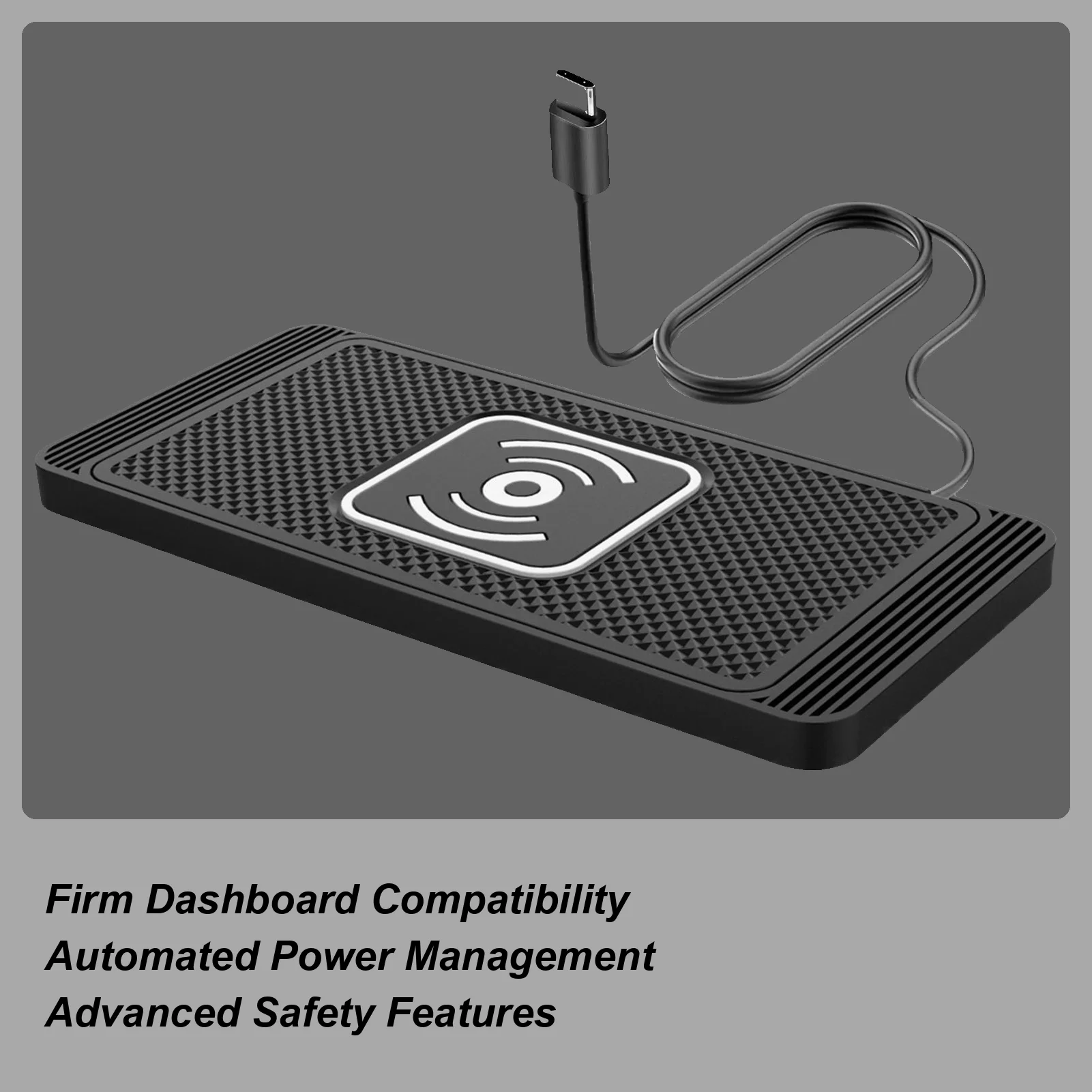 

Беспроводное автомобильное зарядное устройство Беспроводное автомобильное зарядное устройство для телефона 39-дюймовый кабель Автоматическая зарядная панель для телефона для приборной панели Дорожный грузовик