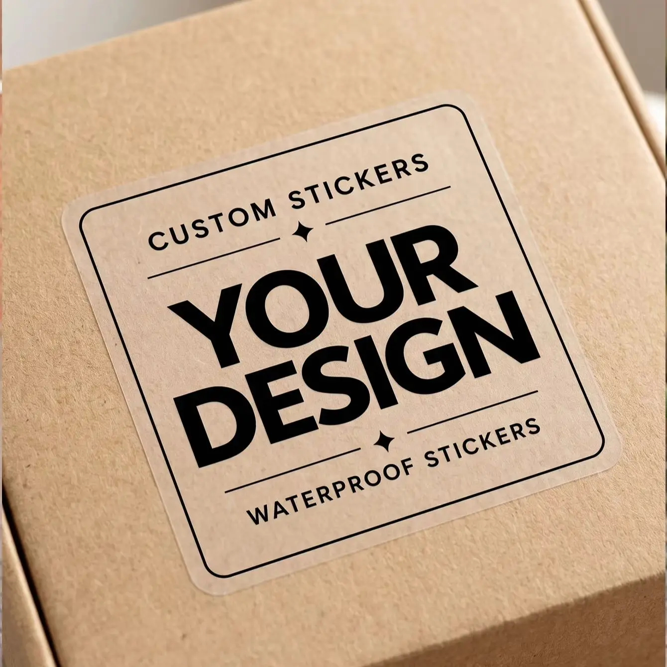 1‑96Pcs Square Custom Stickers, Personalized Text & Image Labels for Family & Friends, Gift Box Seals & Holiday Treat Bag Decor