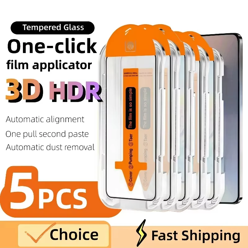 1-5PCS Screen Protector For Samsung Galaxy S24 Ultra S24 FE S24 Plus Protective Oleophobic Coating Easy Install Tempered Glass