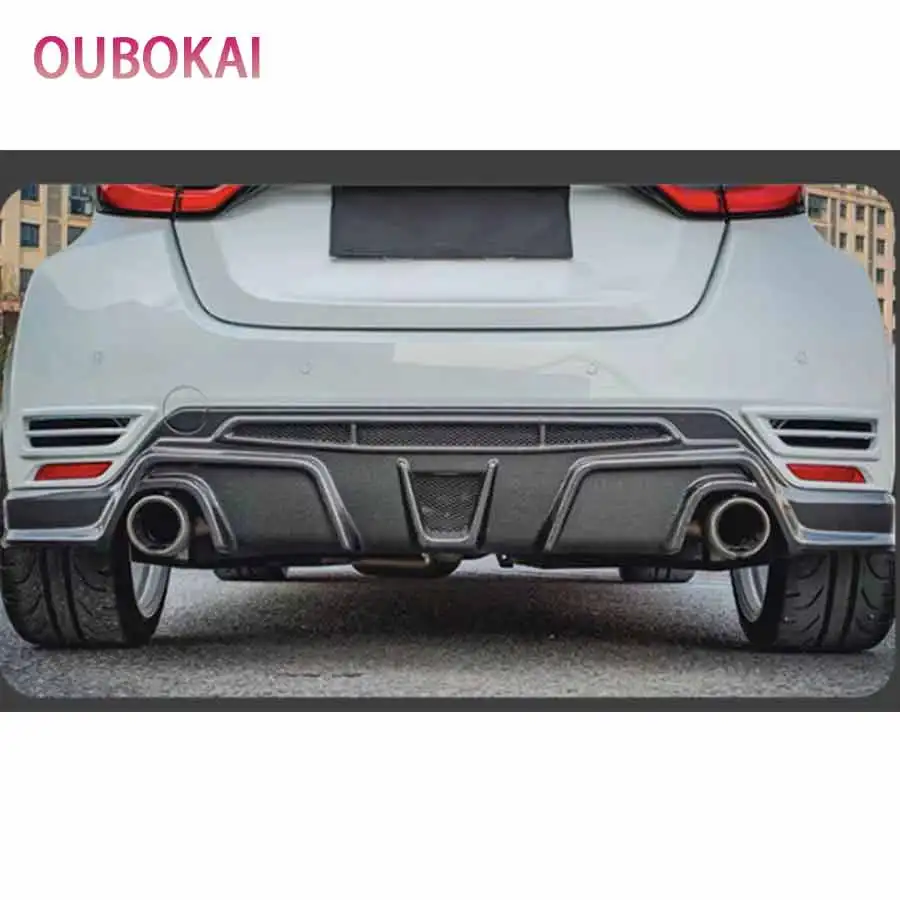 For Toyota Yaris GR Carbon Fiber Car Rear Bumper Diffuser Rear Splitters Spoiler Back lip shunt Style Upgrade body kit
