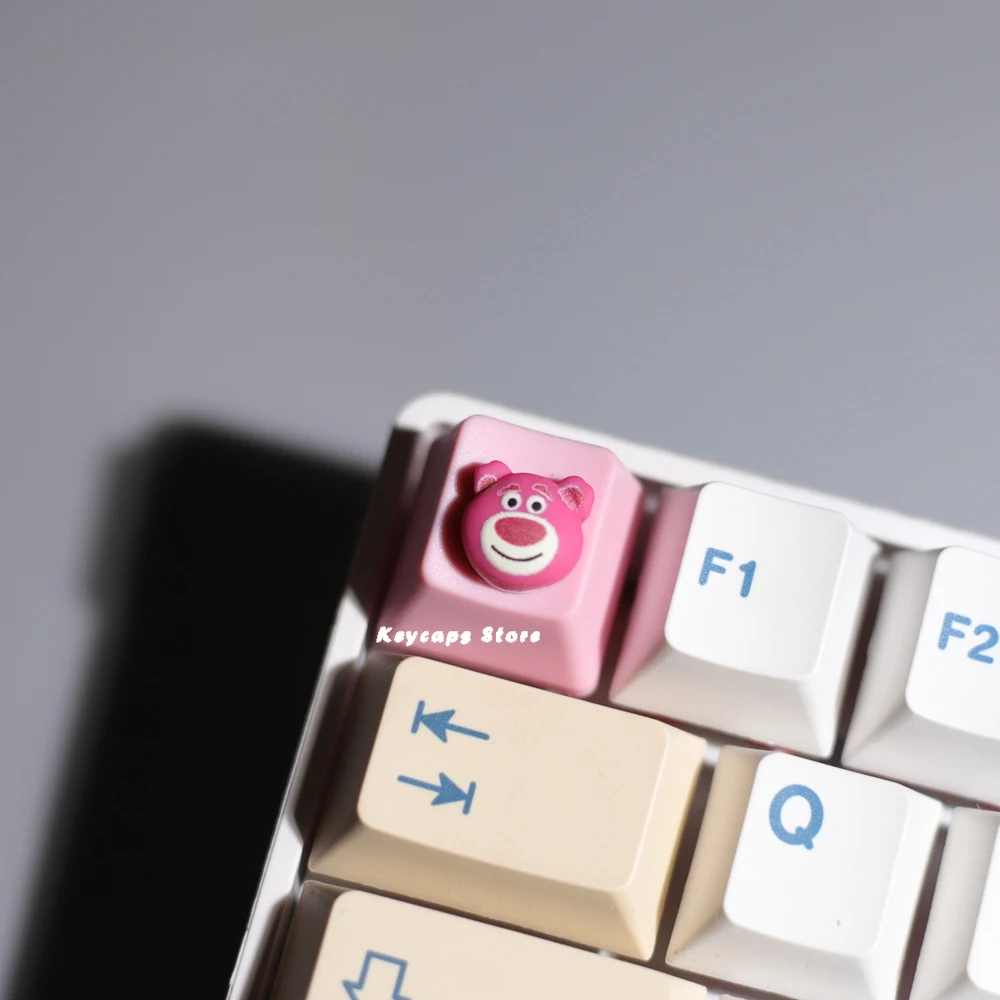 Teclado mecánico de dibujos animados de anime, PBT, chica hermosa, rosa, perfil OEM, personalizado, PBT