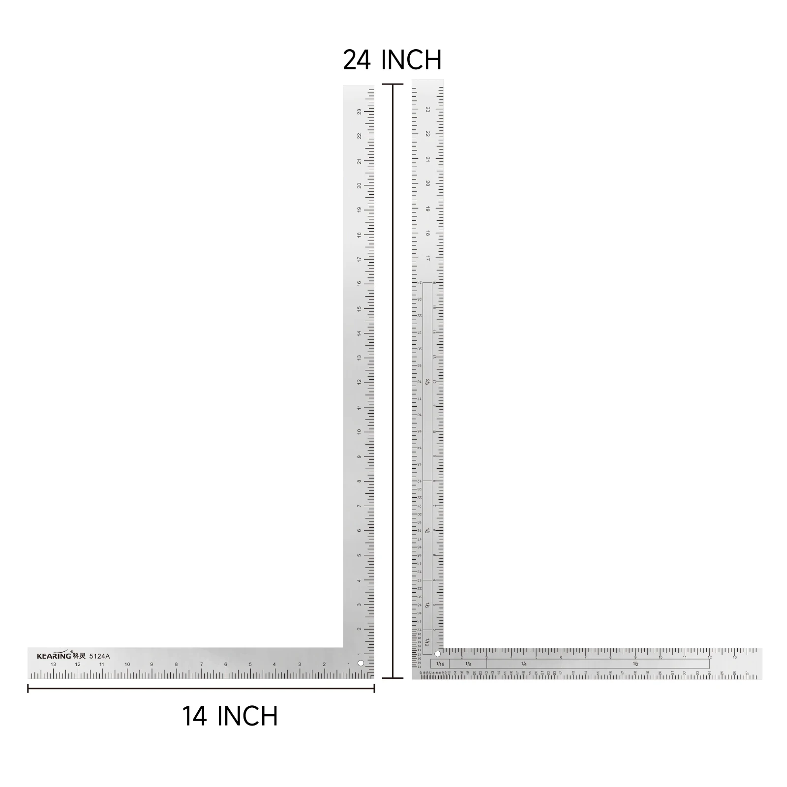 Kearing Fashion Designer\'s Ruler Kit Aviation Aluminium Vary Form French Curve Ruler Hip Curve Ruler L-Square Ruler