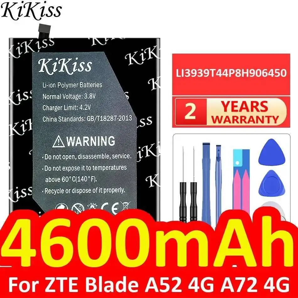 

Mobile Phone Battery For Zte Blade A52 4G A72 4600Mah LI3939T44P8H906450 Lightweight Long-Lasting