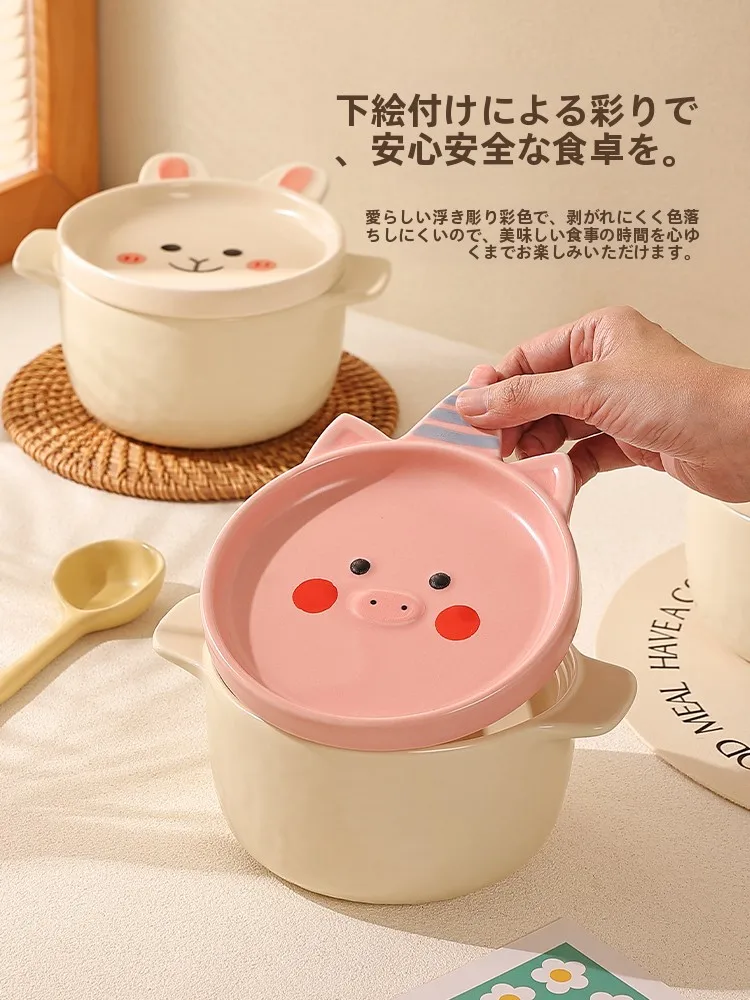 

Чаша для лапши Cerc с ручкой для микроволновой печи, термостойкая, для спиральной рисовой лапши и супа лакса, премиум-класса