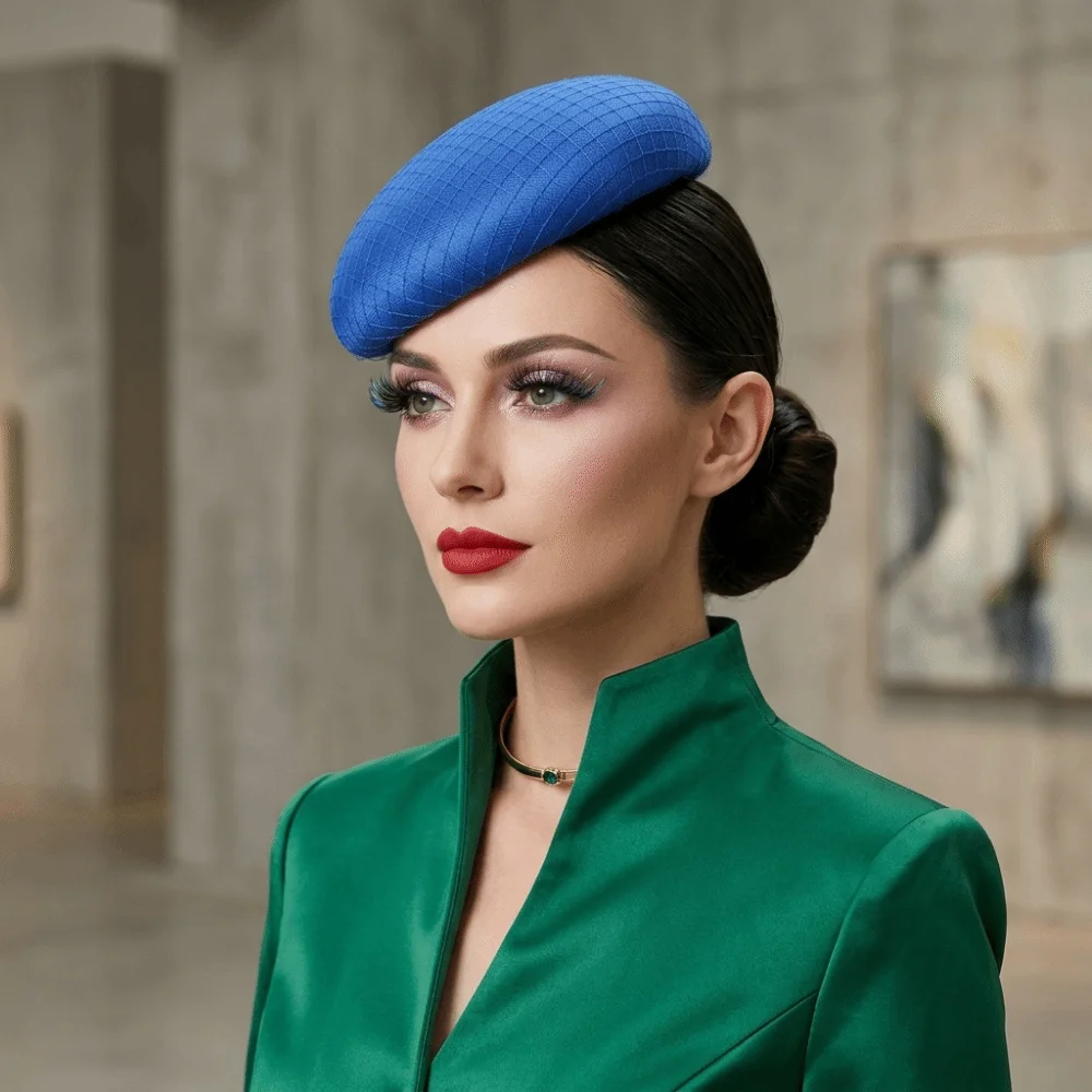 Elegant 15CM Fascinator Base Satin Solid Pattern Hat Base Headpieces Lightweight Millinery Base DIY Hair Accessories