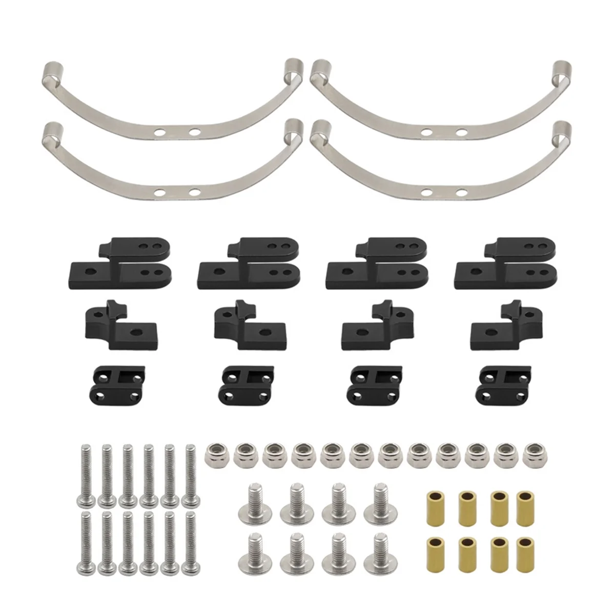 1 Set Bladveer Demping Ophanging Accessoires Voor 1/16 B24 4wd Rc Auto Upgrade Onderdelen Zwart