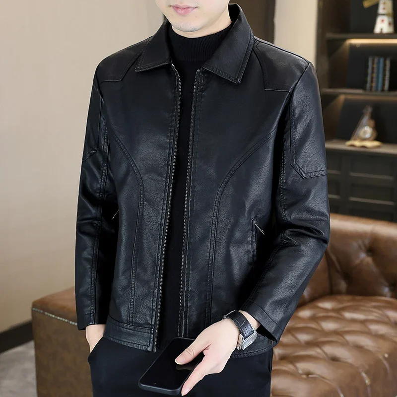 

2026New PU Leather Jacket For Men High-Quality Windproof Cool And Versatile Jacket High-Quality Fashionable Cool And Trendy
