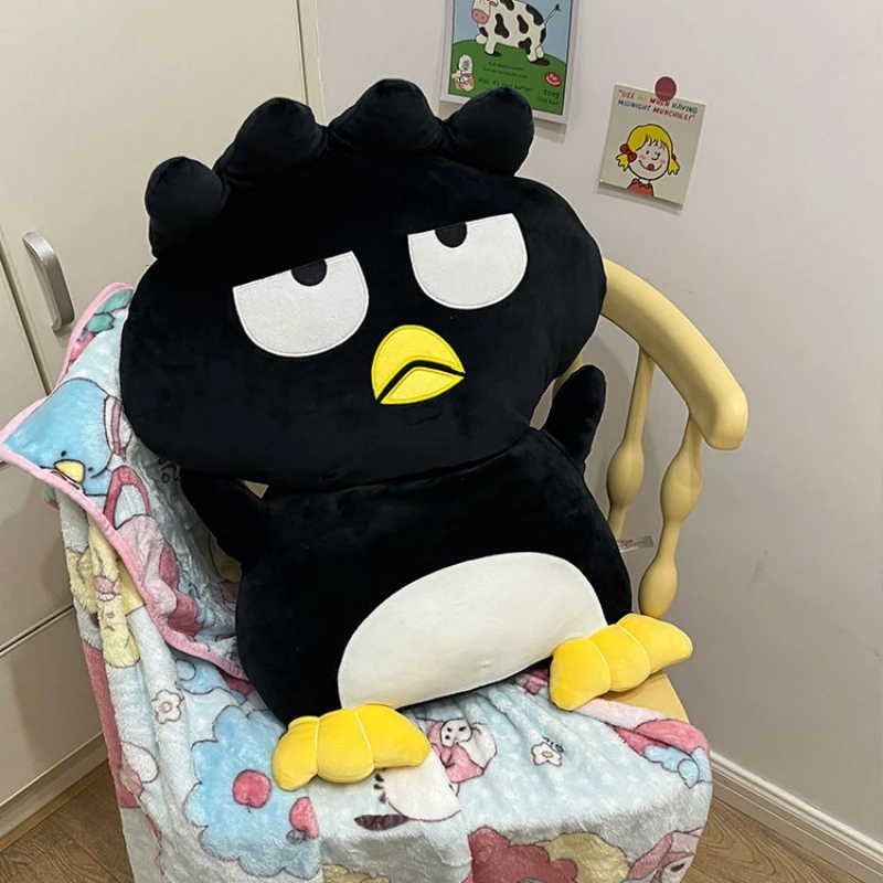 Soft Cuddly Bad Badtz Maru Plush Toy Kawaii Stuffed Animal Black Penguin Plushies Throw Pillow Japanese Style Doll Xmas Gifts