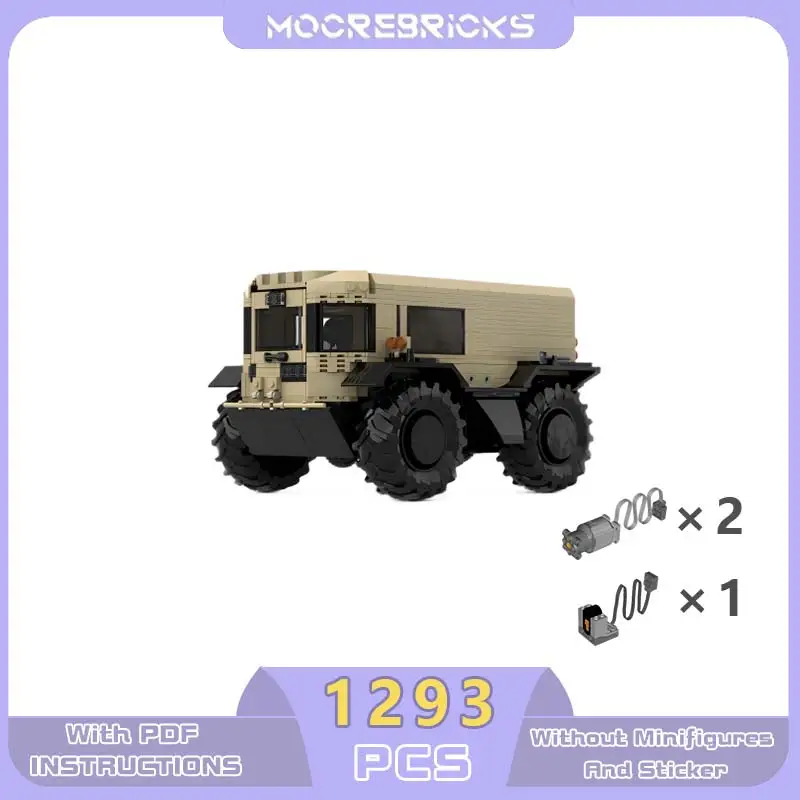 

MOC Русский внедорожник, модель внедорожного автомобиля, набор строительных блоков, радиоуправляемая технология, кирпичи, игрушки для взрослых и коллекционеров