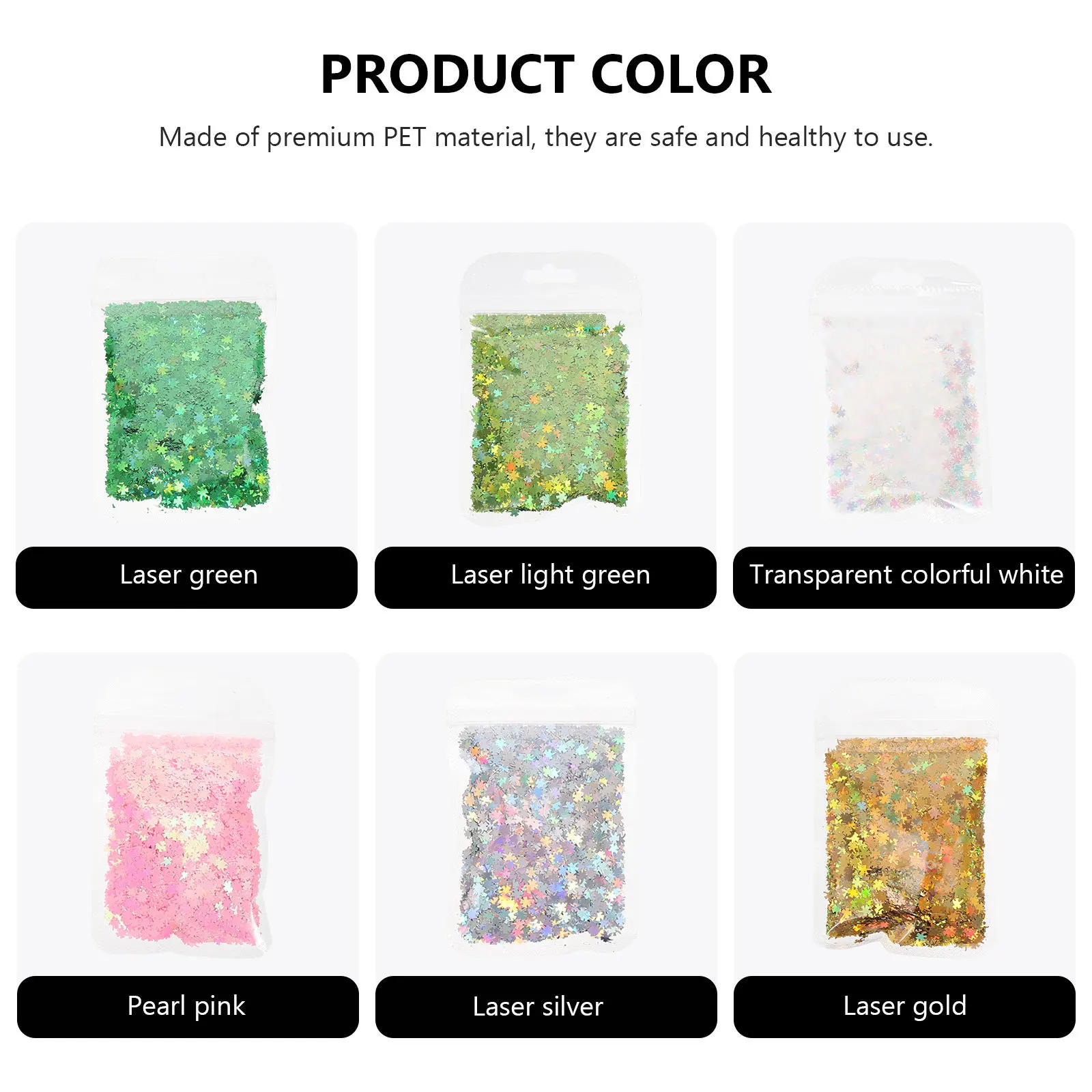 

6 Packs Four Leaf Clover Crystal Mud Embellishments Pet Diy Nail Art Sequins For Women Manicure Decoration Nail Salon Supplies
