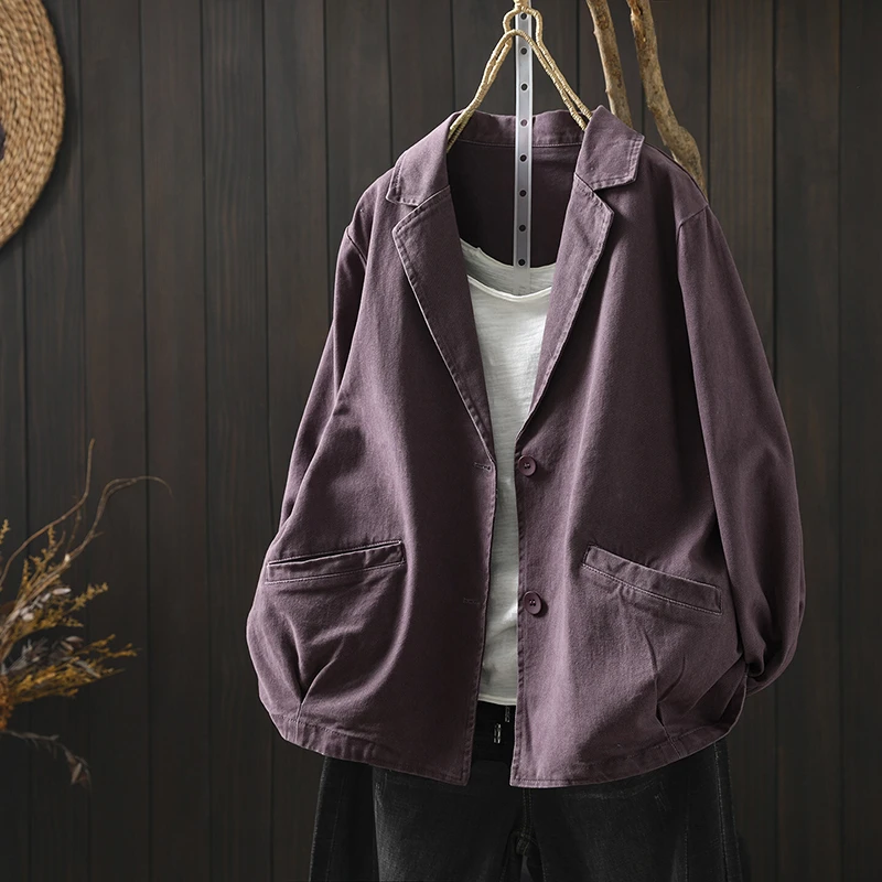 Women Casual Tailored Coats New Arrival 2026 Autumn Simple Style Turn-down Collar Solid Color Female Basics Jackets M2969