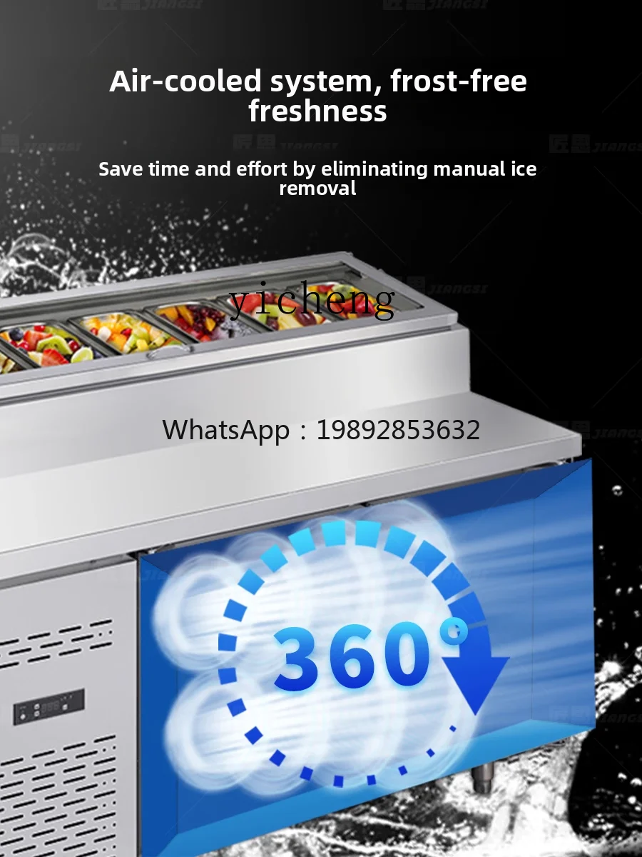 

BB Pizza Workbench Commercial Pizza Refrigerated Cabinet Fruit Fishing Dessert Display Cabinet Dough Wake-up Refrigerator