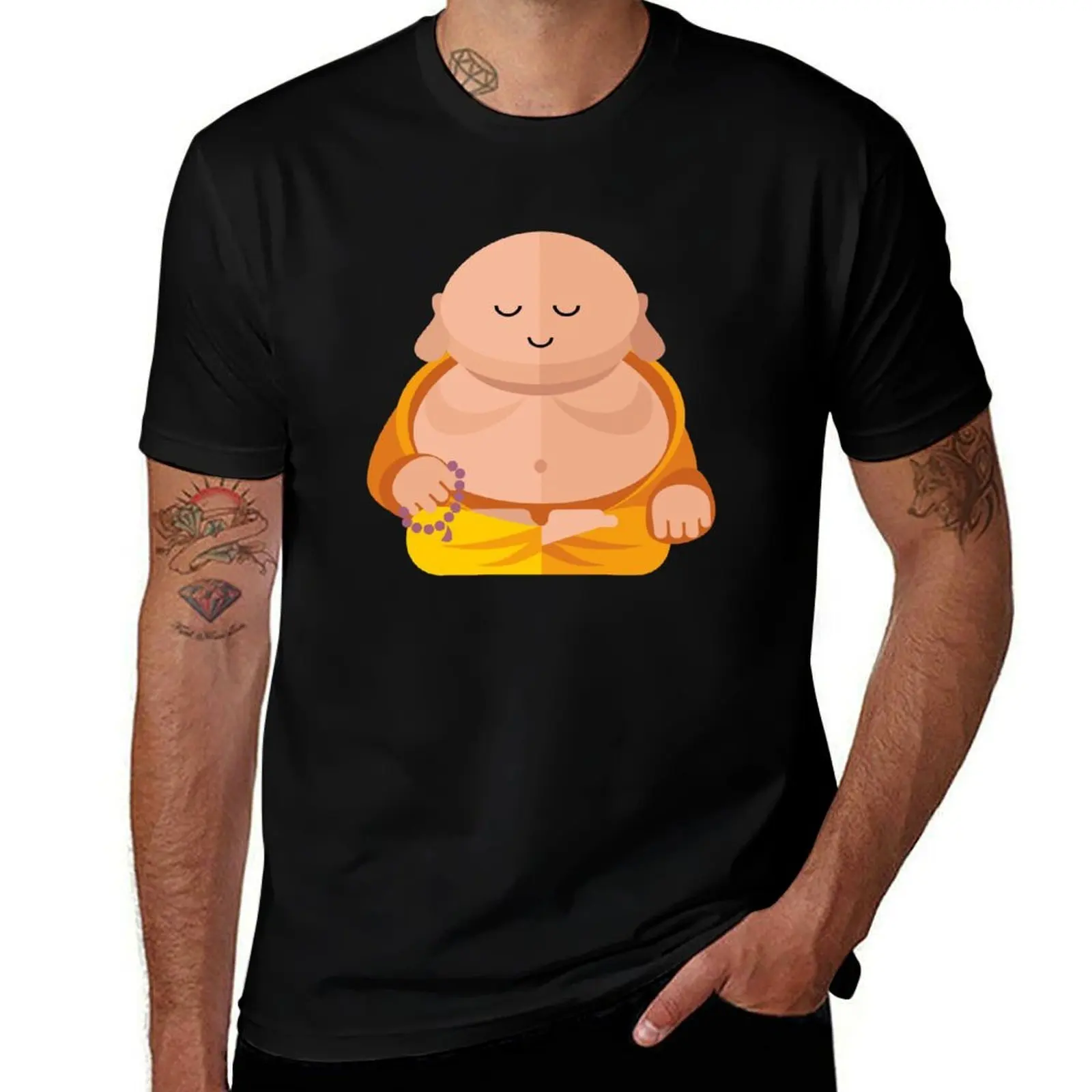 buddah,monk T-Shirt Big and Tall Short Sleeve Tee T-Shirt