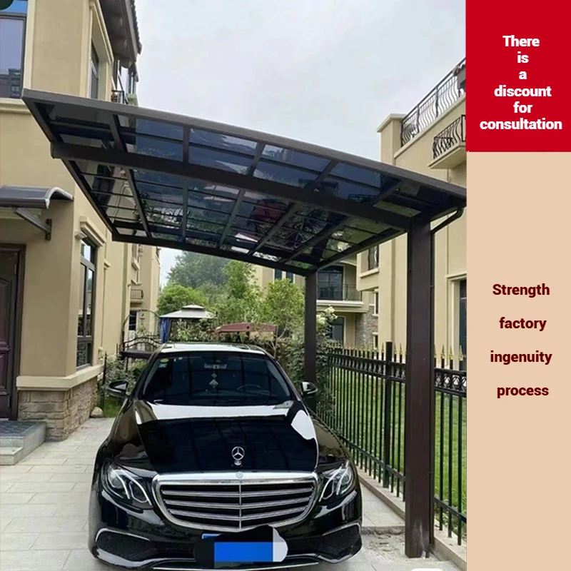 Aluminum alloy awning household car awning garage shed outdoor rainproof sunscreen car awning custom model（Cost per ㎡）