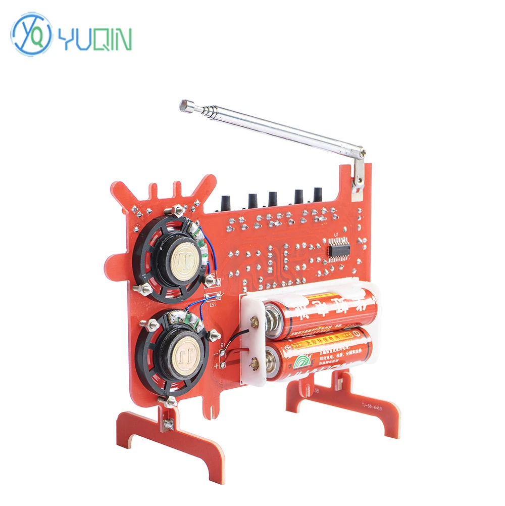 Cartoon FM Radio Assembly Kit Dual Channel DIY Electronic Circuit Board Production Teaching Welding Exercise Spare Parts