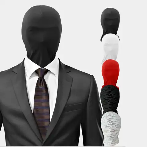 2pcs Breathable Hood Cosplay Halloween Costumes Spandex Full Mask Adult Ghost Party Carnival Dress Up Accessories Decoration