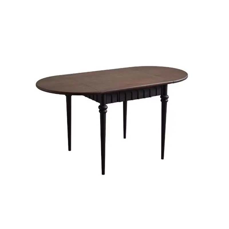 

French American retro solid wood folding dining table combination square and round dual-purpose small apartment