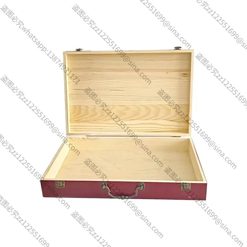 

Подходит для павловнии из цельного дерева с замком на ручке, деревянная коробка для хранения, портативная подарочная упаковка, деревянная коробка