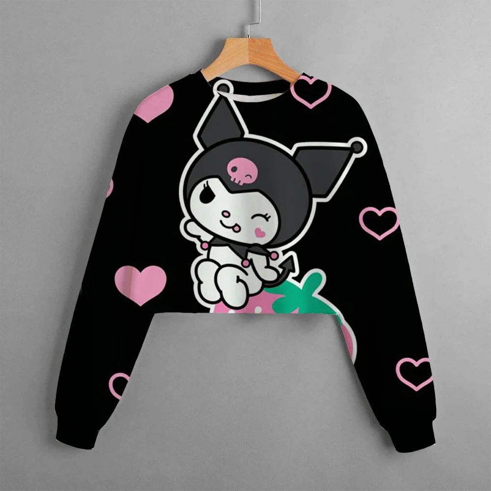 Kuromi Printed Children's Hoodie Y2k American Fashion Animation Sweatshirt Autumn New Fashion Children's Clothing