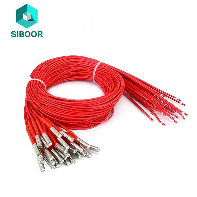 

3D Printers Parts Cartridge Heater 12V/24V 40W 6*20mm1M Reprap Cable For MK Mendel Reprap Extruder Parts 12V 24V 40W Heat Parts