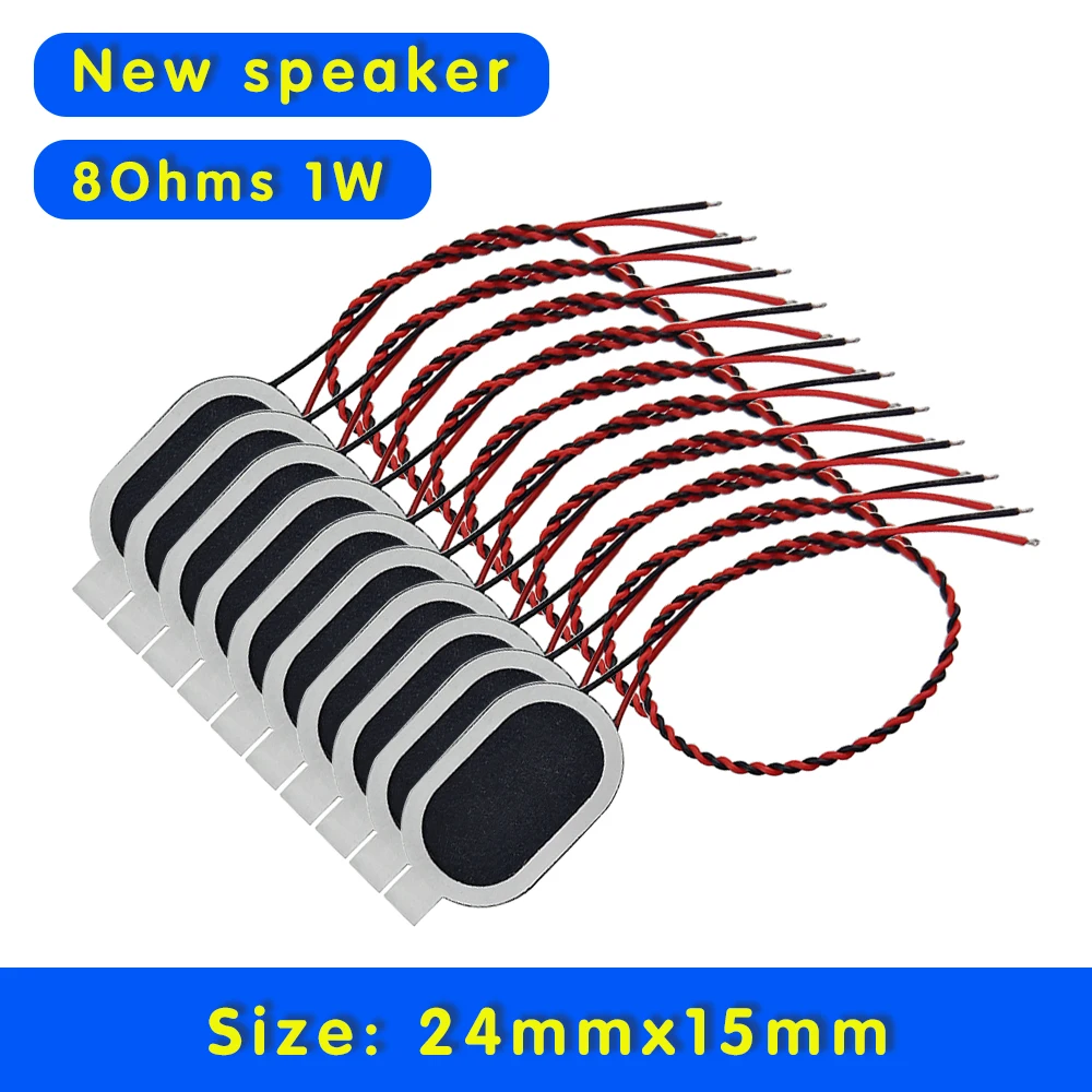 24*15mm Speaker Unit 8ohm 1w Mini Oval Loudspeaker for 1524 Tablet Computer 2PCS