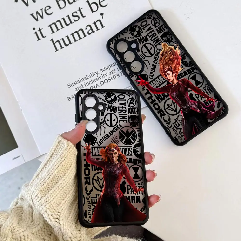 Marvel Scarlet Witch Wanda Phone Case For Samsung Galaxy S24Ultra S23 S21 S20 Fe S10 S9 S8 Plus S23 S24 Ultra Cqoues Matte Cover