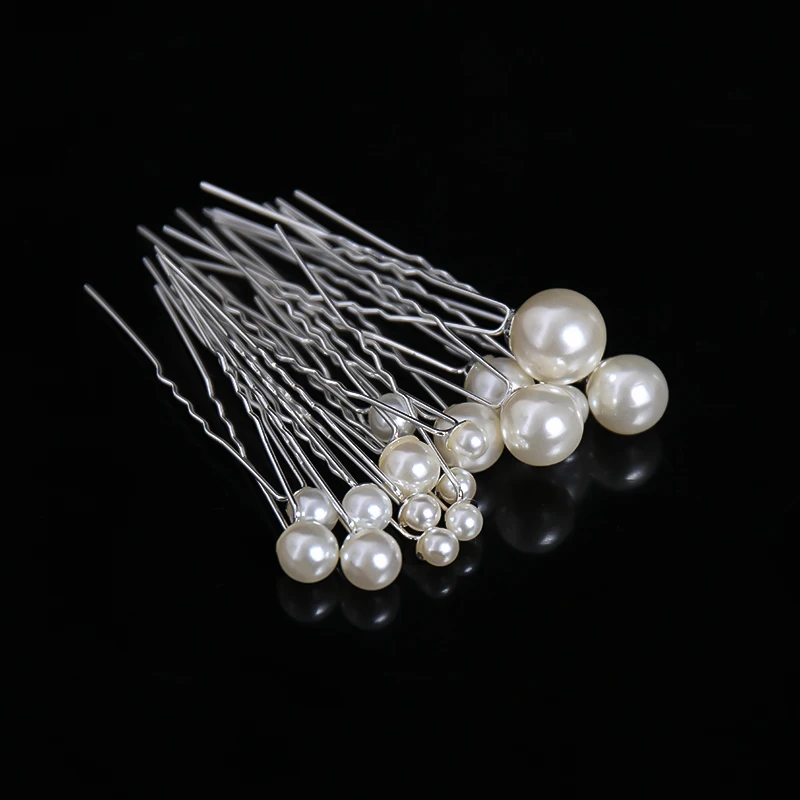 18Pcs Wedding Pearl Hair pins For Women Bride Bridal Hair Accessories Fashion Women Hair Clips Many Wedding Hair Jewelry Hairpin